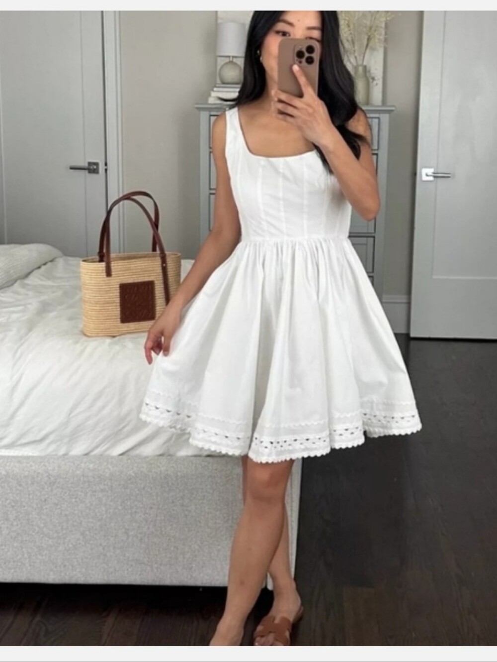 J Crew Fit-and-flare mini dress with rickrack trim, NWT Sz 4 CA683 NWT